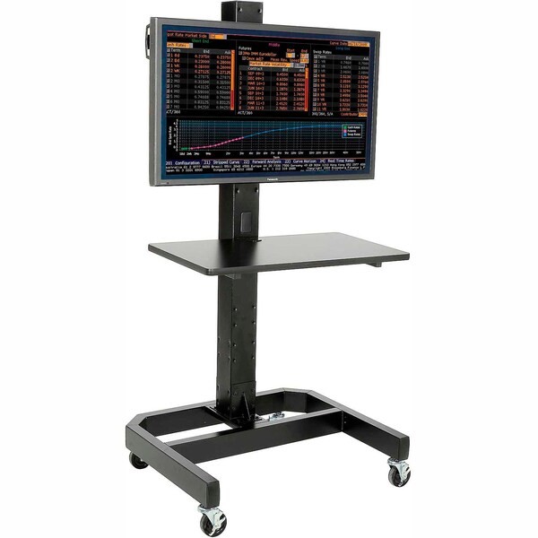 Global Industrial LCD/Plasma Mobile Cart, Black 239192BK - main